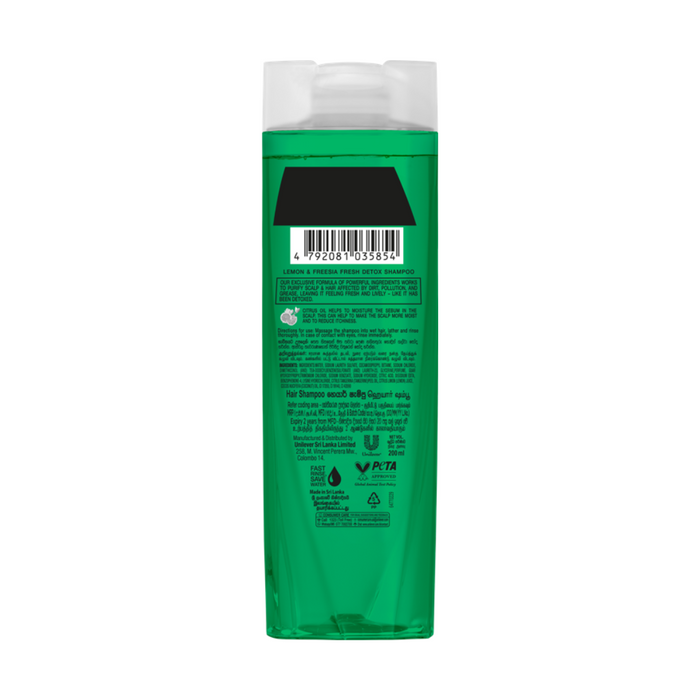 Sunsilk Lemon & Freesia Fresh Detox Shampoo 200ml