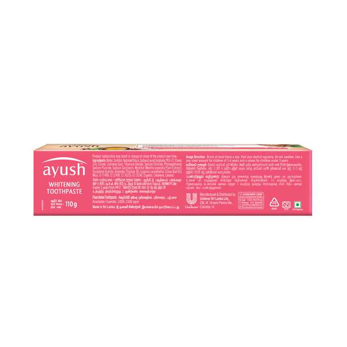 Ayush Whitening Toothpaste 110g