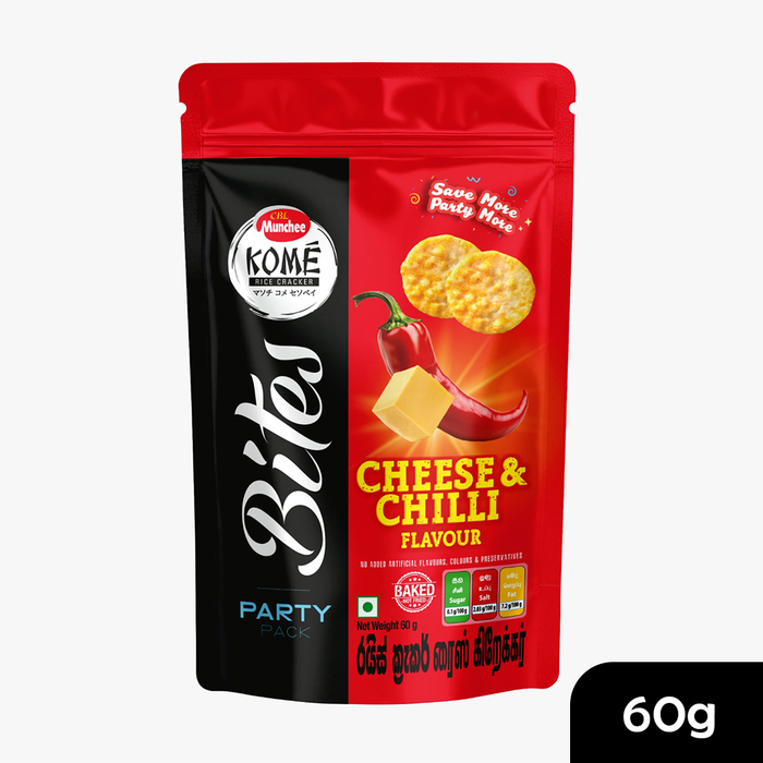 Munchee Kome Bites Cheese and Chilli 60g