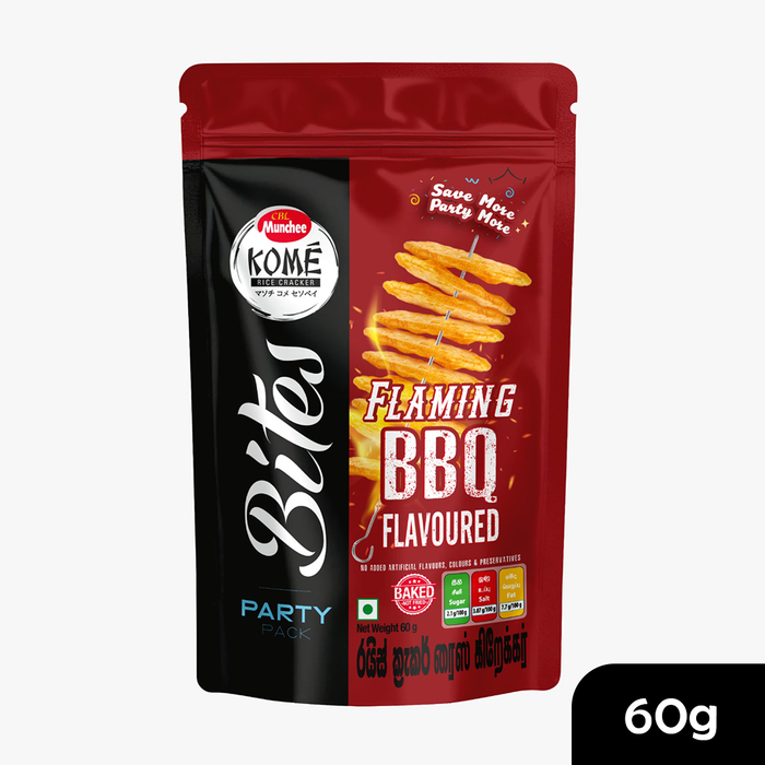 Munchee Kome Bites Flaming BBQ 60g