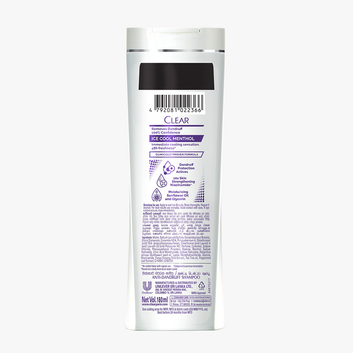 Clear Ice Cool Menthol Shampoo 180ml