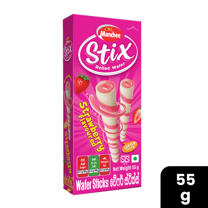 Munchee Wafer Stick Strawberry 55g