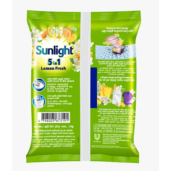 Sunlight Lemon Fresh Detergent Powder 1kg