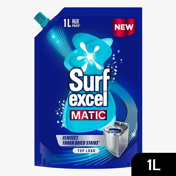 Surf Excel Matic Top Load Liquid Detergent Refill Pouch 1L