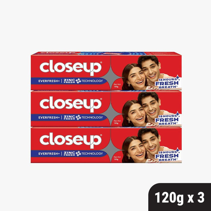 Closeup Red Hot 120g x 3 Family Pack 25% Off